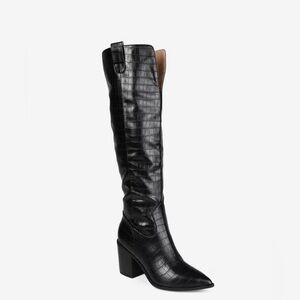 Journee Collection Wide Calf Boots - Black - Size 8